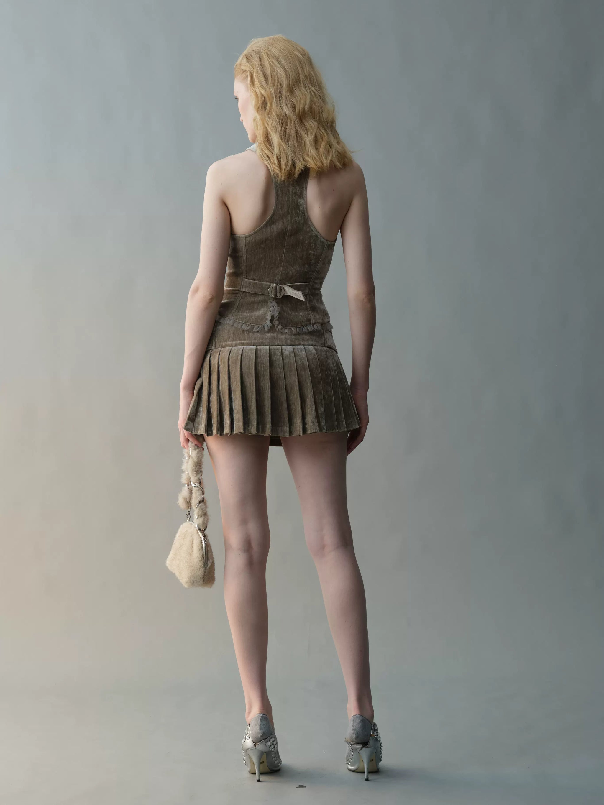 Velvet Pleated Skirt Pants – Nφdress