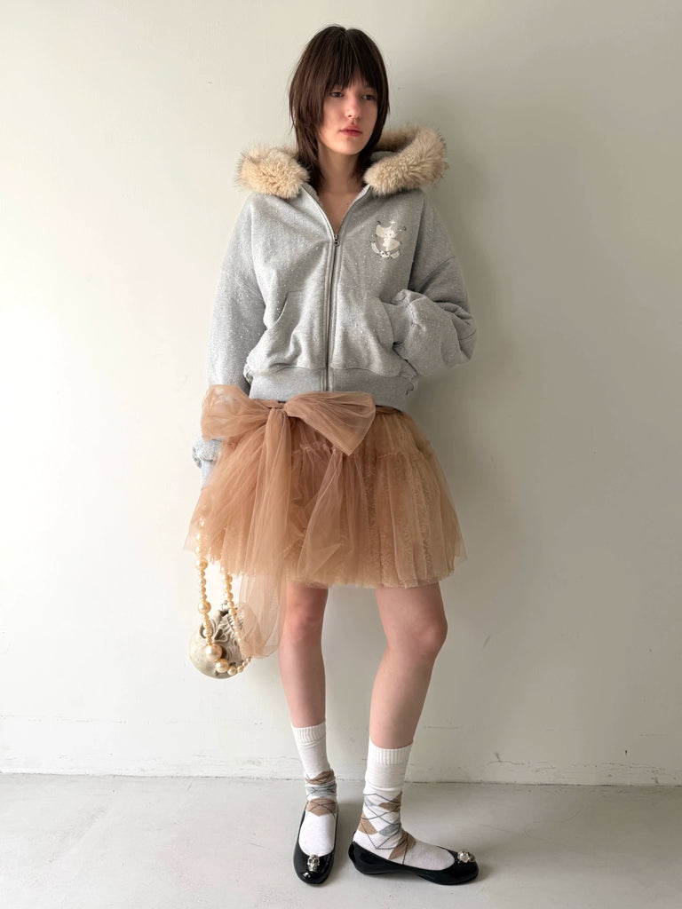 Nφ DRESS Birthday Cake Skirt 2way XG 30%Off Nodress White Birthday Cake Print Pleated Satin Set – Nφdress