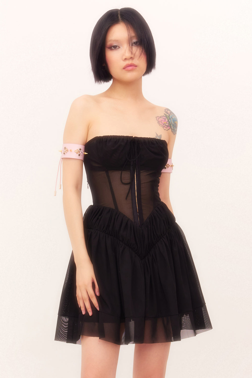 アクセサリーその他 Nodress White Rhinestone Rivet Leather Armlets 30%Off Nodress Pink Rhinestone Rivet Leather Armlets – Nφdress