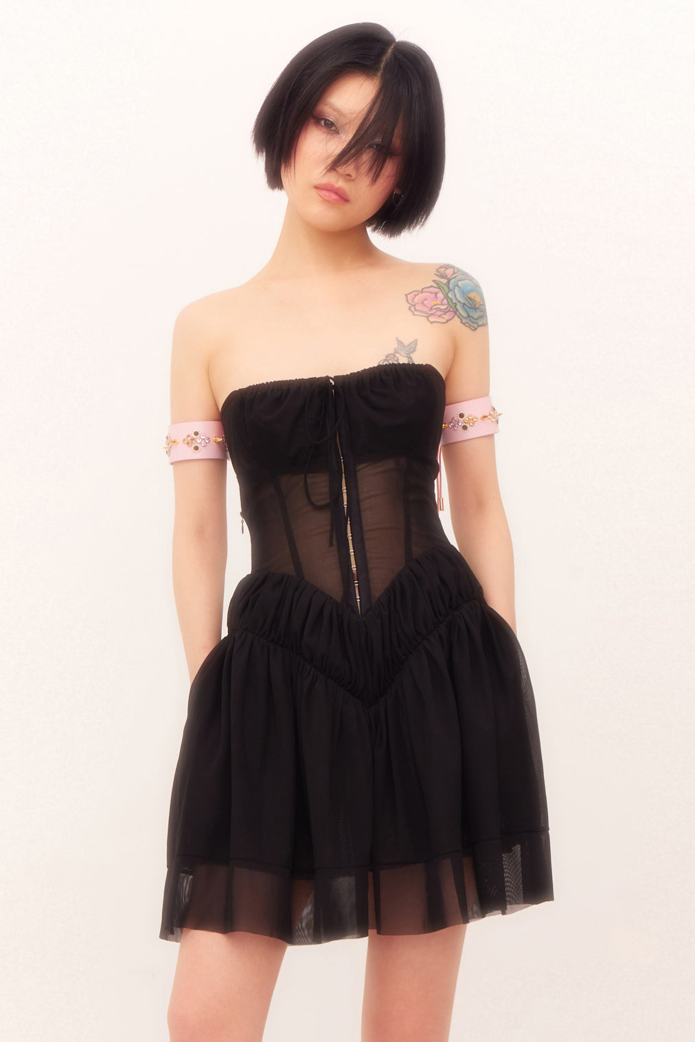 アクセサリーその他 Nodress Pink Rhinestone Rivet Leather Armlets O1CN01z3p6qP1Q3rbQgJKjK_!!
